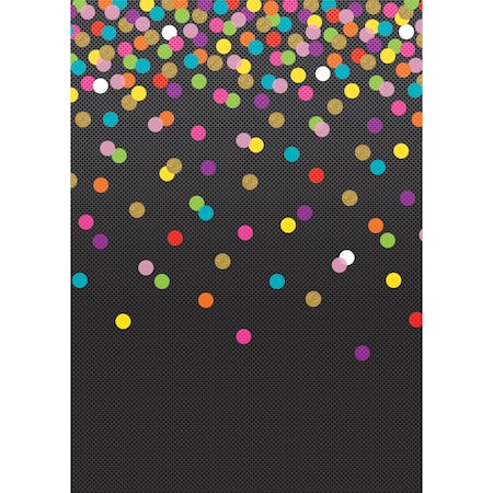 Teacher Created Resources Better Than Paper Bulletin Board Roll, 4x12ft, Confetti/Blk, PK4 TCR32354